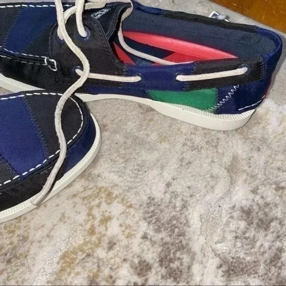 Sperry Authentic Original BIONIC 2-Eye Boat Shoes Men’s NWOB Blue Patchwork 7